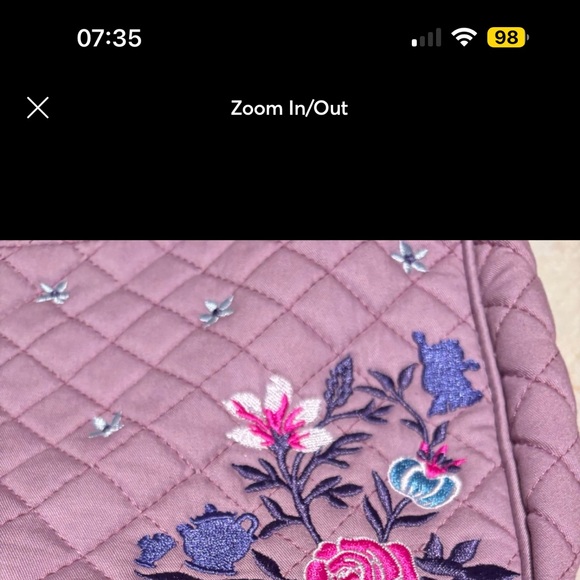 NEW Vera Bradley Disney Beauty & the Beast Frannie Crescent Crossbody – Belle - Picture 3 of 8